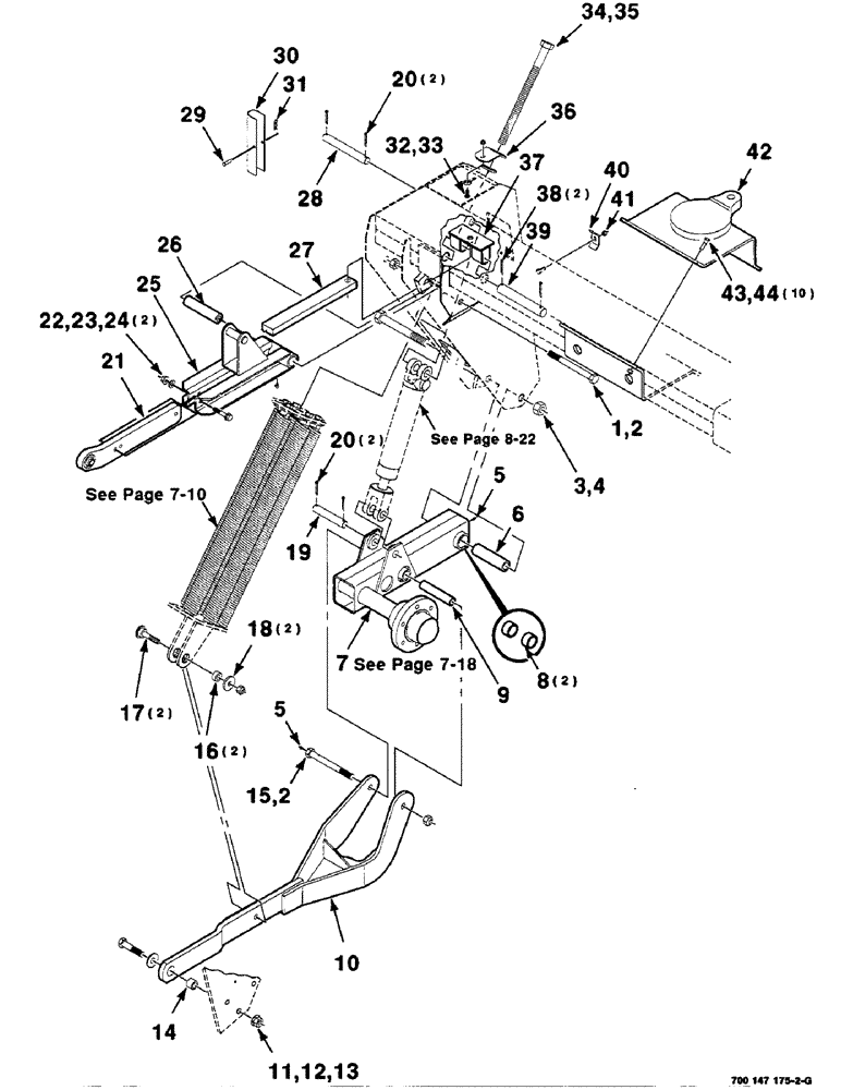 Схема запчастей Case IH SC412 - (7-08) - FLOTATION ASSEMBLY - RIGHT (SC412) (09) - CHASSIS