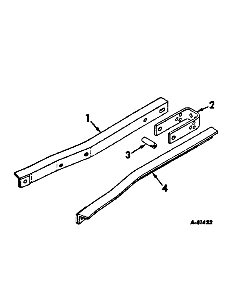 Схема запчастей Case IH 58-SERIES - (P-49) - HITCH EXTENSION ATTACHMENT, FOR 4-ROW PLANTERS 