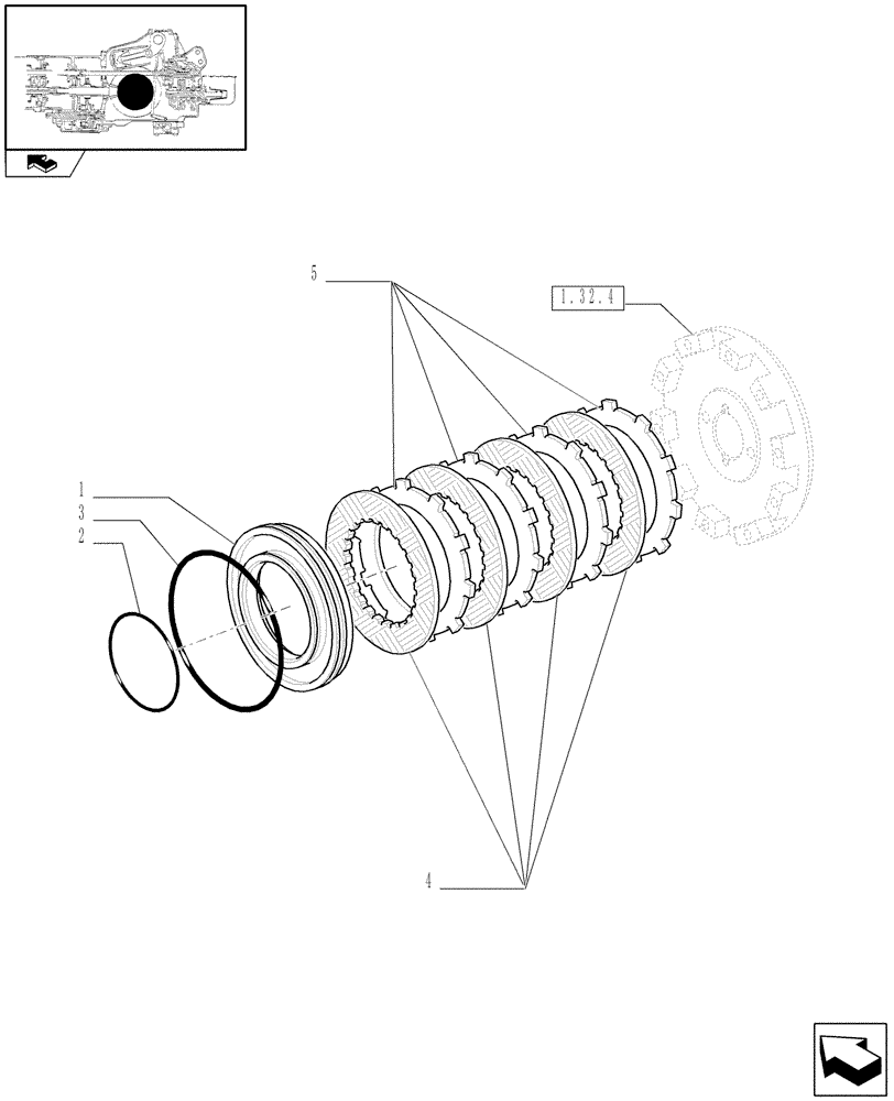 Схема запчастей Case IH PUMA 225 - (1.32.6) - DIFFERENTIAL LOCK (03) - TRANSMISSION