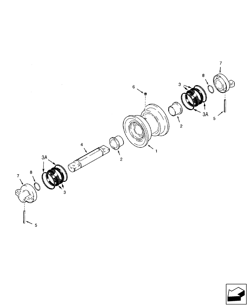 Схема запчастей Case IH 2588 - (48.138.01) - TRACK - ROLLER (48) - TRACKS & TRACK SUSPENSION