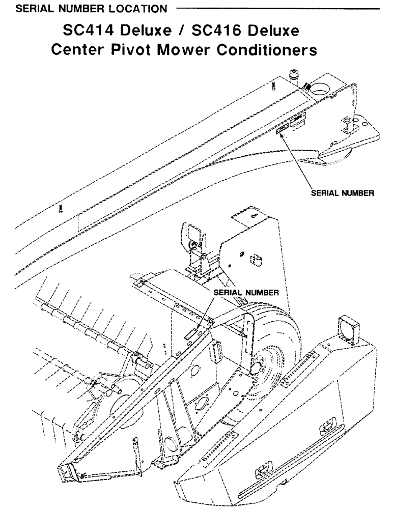 Схема запчастей Case IH SC416 - (1-2) - SERIAL NUMBER LOCATION (00) - PICTORIAL INDEX