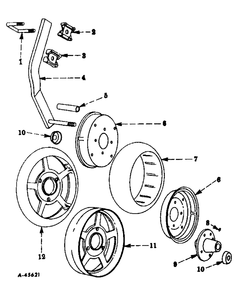 Схема запчастей Case IH 65 - (H-07) - GAUGE WHEELS 