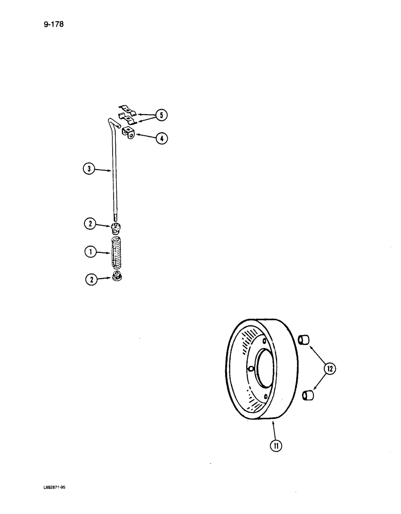 Схема запчастей Case IH 6200 - (9-178) - HYDRAULIC HOSE SUPPORT (09) - CHASSIS/ATTACHMENTS