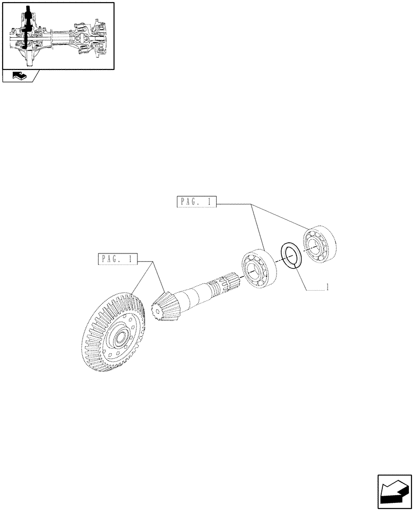 Схема запчастей Case IH PUMA 125 - (1.40. 2/06[02]) - (CL.4) FRONT AXLE W/MULTI-PLATE DIFF. LOCK AND STEERING SENSOR - ADJUSTING SHIMS (VAR.330408) (04) - FRONT AXLE & STEERING