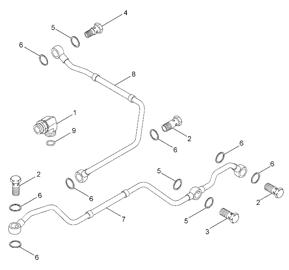 Схема запчастей Case IH 420 TIER 3 - (03-06) - FUEL, DRAIN (02) - FUEL SYSTEM