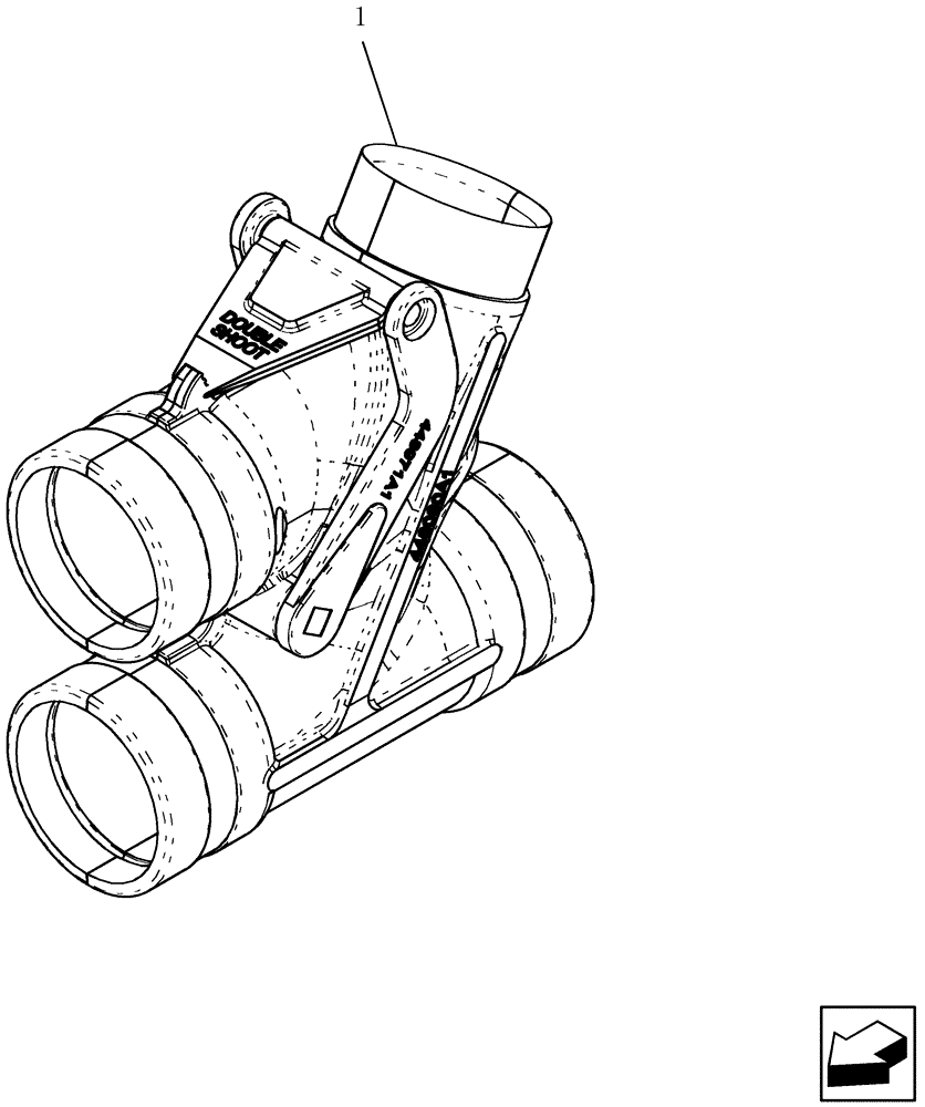 Схема запчастей Case IH ADX2180 - (L.10.E[08]) - TWO OUTLET VALVE 448080A1 L - Field Processing