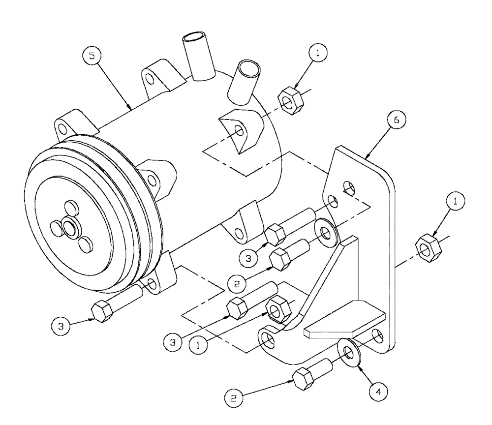 Схема запчастей Case IH FLX4330 - (01-007) - COMPRESSOR GROUP (FLX 4300, FLX 4330 CAT ENGINE) (10) - CAB