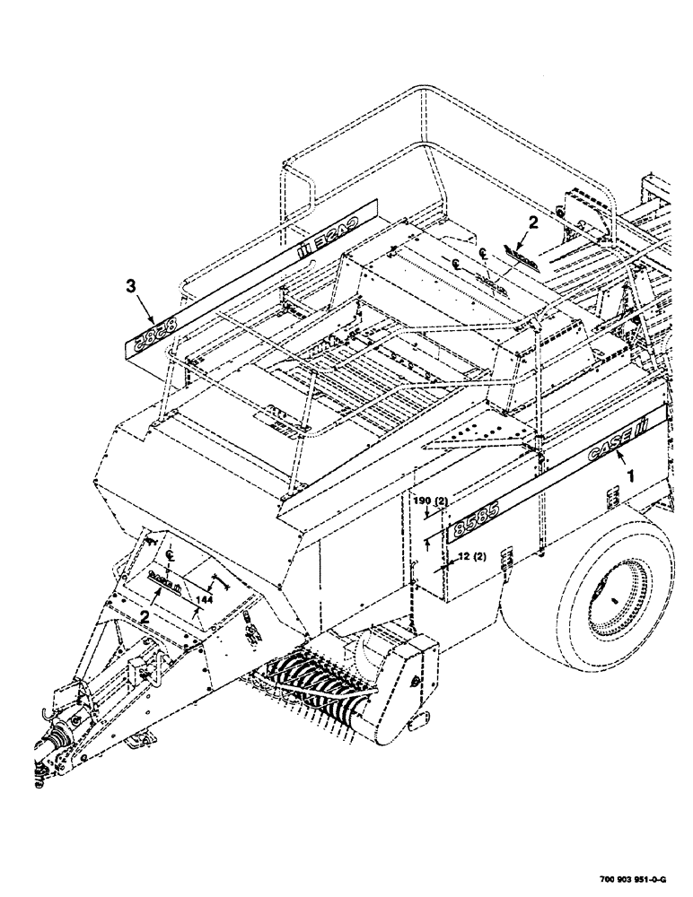 Схема запчастей Case IH 8585 - (9-02) - DECALS AND LOCATION DIAGRAM Decals & Attachments