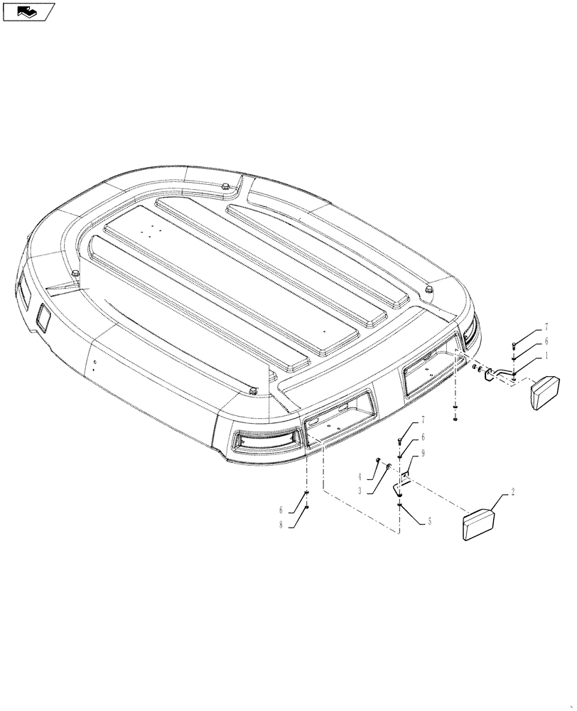 Схема запчастей Case IH 4420 - (11-060) - LIGHT GROUP HALOGEN Options