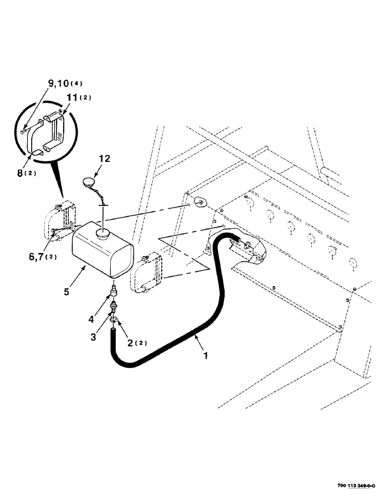 Схема запчастей Case IH 8590 - (06-52) - LUBE RESERVOIR ASSEMBLY, CENTRALIZED, S.N. CFH0139001 THRU CFH0139499 (14) - BALE CHAMBER