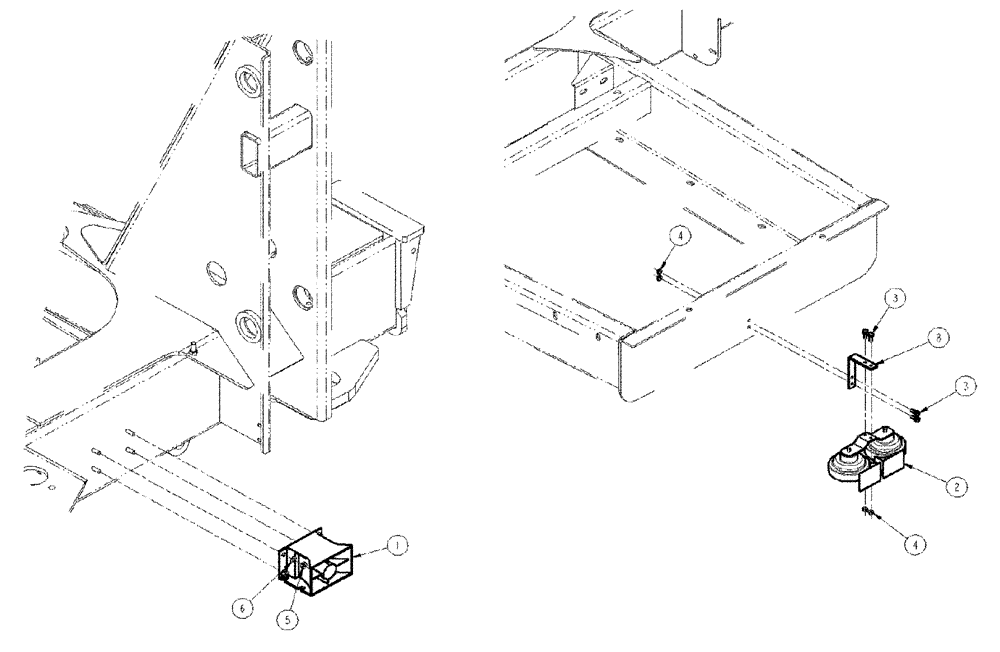 Схема запчастей Case IH SPX4260 - (04-032) - AUDIBLE ALARM GROUP Suspension & Frame