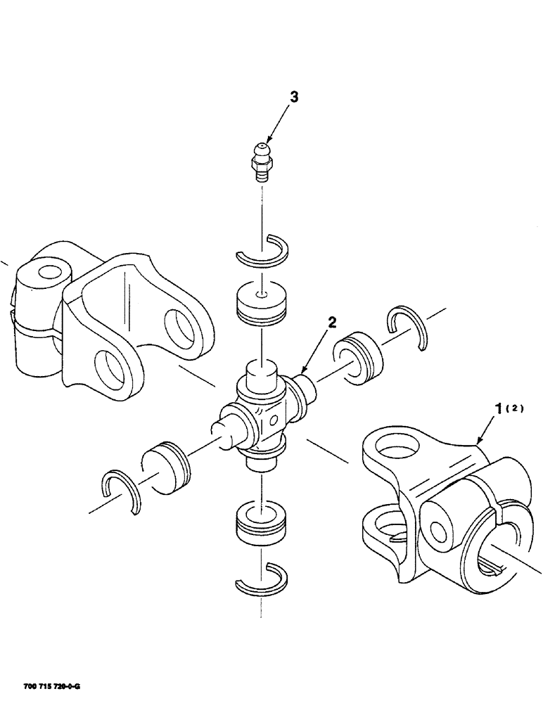 Схема запчастей Case IH SC416 - (2-36) - U-JOINT ASSEMBLY, 700715720 U-JOINT ASSEMBLY COMPLETE (09) - CHASSIS