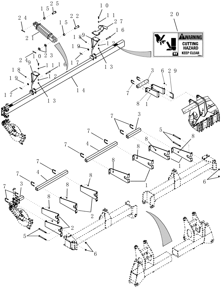 Схема запчастей Case IH 1200PT - (L.40.A[15]) - LIQUID FERTILIZER SYSTEM MOUNTING W/TANKS 12 ROW, 16 ROW, 12/23 & 16/31 ROW L - Field Processing