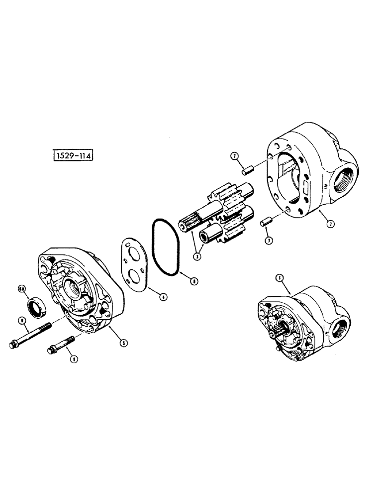 Схема запчастей Case IH 1529 - (045A) - HYDRAULIC PUMP, STARTING FROM NO. 3755880 