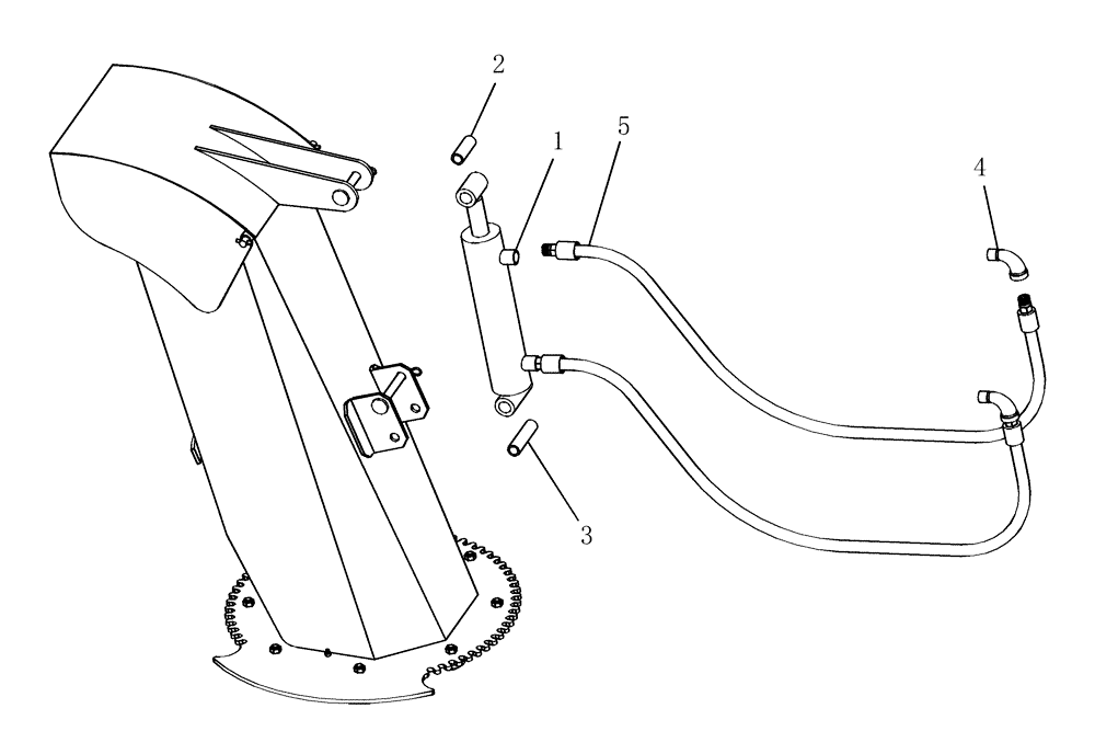 Схема запчастей Case IH 716B - (019) - HYDRAULIC SPOUT FLIPPER CONTROL KIT 