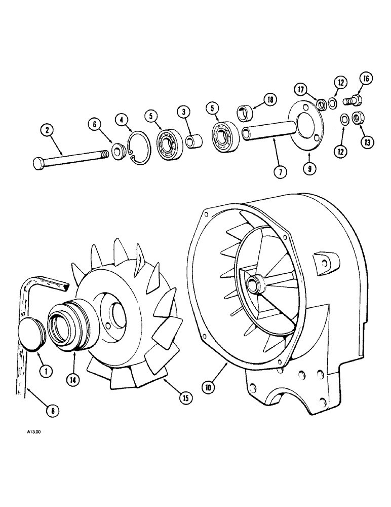 Схема запчастей Case IH 2150 - (2-06) - COOLING FAN (02) - ENGINE