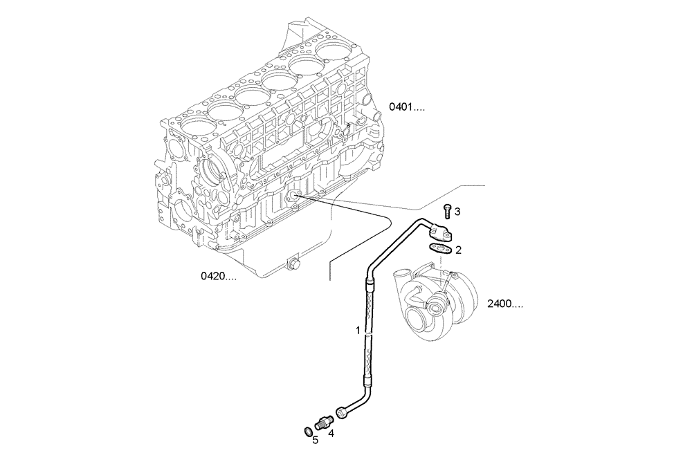 Схема запчастей Case IH F3CE0684E E004 - (3064.026) - OIL DELIVERY LINE 