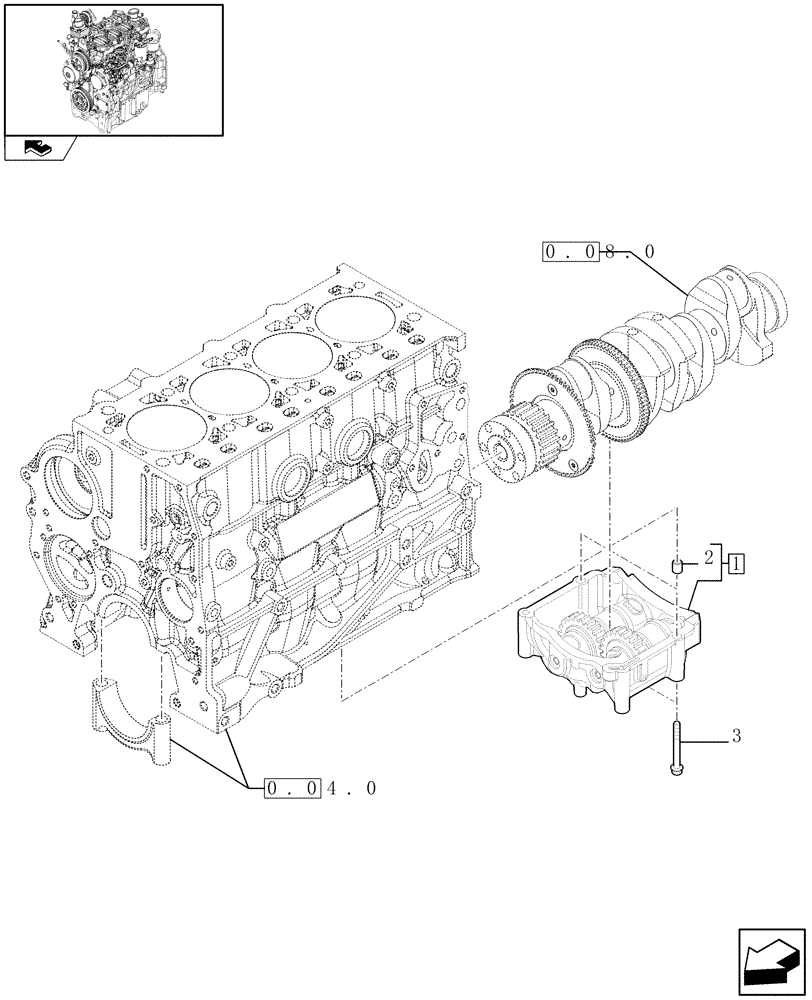 Схема запчастей Case IH FARMALL 65C - (0.10.5) - DYNAMIC BALANCER, GEARS & SHAFTS (01) - ENGINE