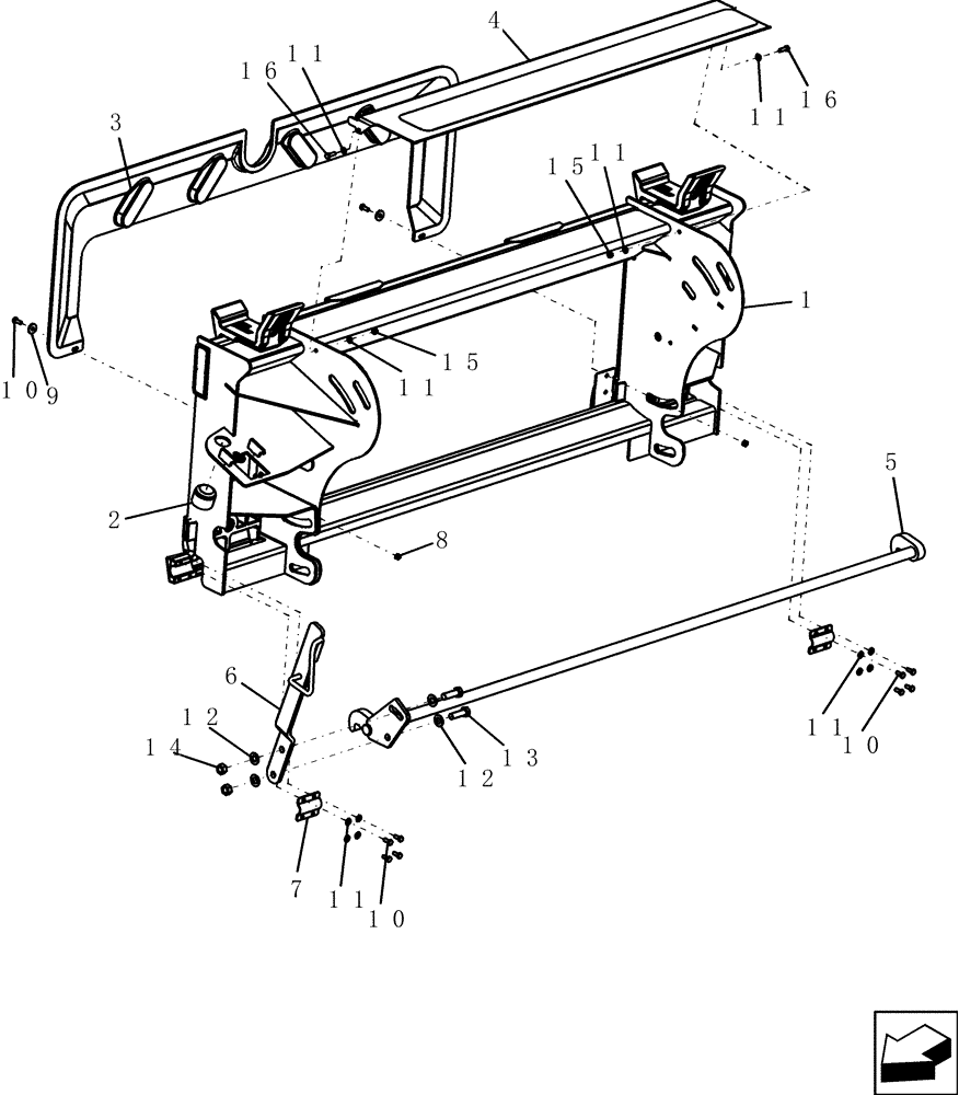 Схема запчастей Case IH 7010 - (60.110.30[01]) - FIXED FEEDER ADAPTER - PRIOR TO PIN HAJ202001 - 7010/8010 (60) - PRODUCT FEEDING