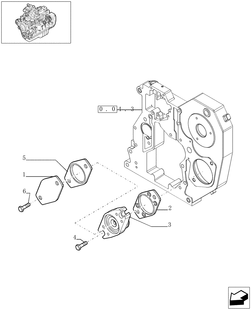 Схема запчастей Case IH F4GE9684C J600 - (0.35.0[01]) - POWER TAKE OFF (504072955) 