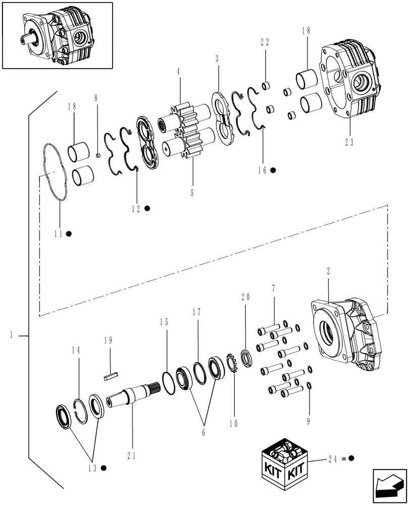 Схема запчастей Case IH SC101 - (35.301.01) - PUMP, HYDRAULIC (35) - HYDRAULIC SYSTEMS