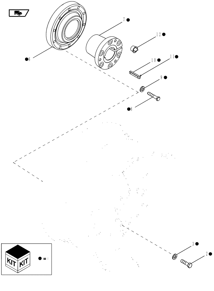 Схема запчастей Case IH MAGNUM 190 - (44.100.02) - HUB ASSEMBLY, REAR WHEELS WITH KEYED SHAFT (44) - WHEELS