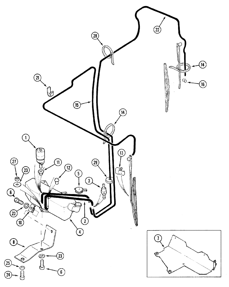 Схема запчастей Case IH 5220 - (4-66) - CAB, WINDSHIELD AND REAR WINDOW WASHER (04) - ELECTRICAL SYSTEMS