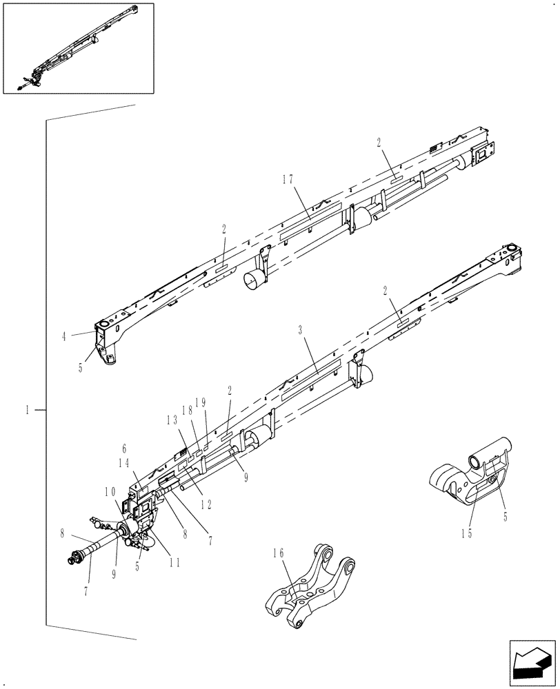 Схема запчастей Case IH DC162 - (08.06) - DECALS, TONGUE (08) - SHEET METAL