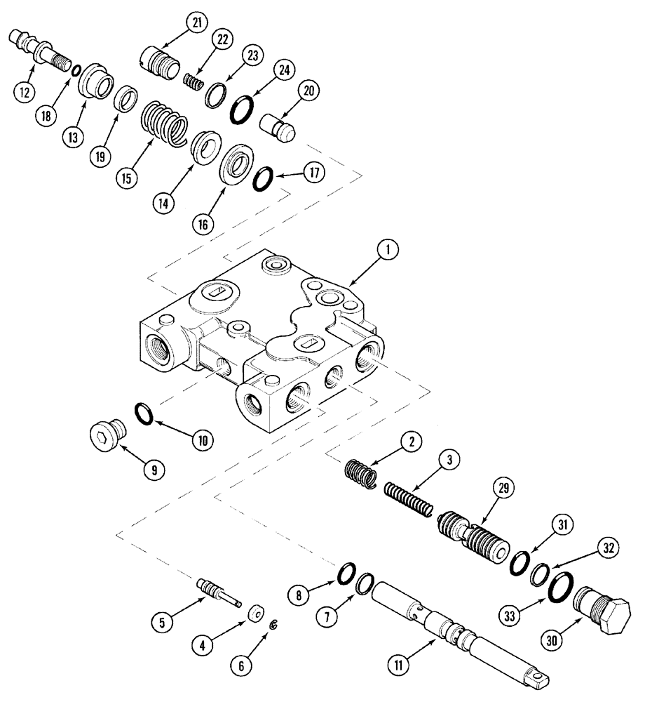 Схема запчастей Case IH 5140 - (8-068) - HYDRAULIC, REMOTE VALVE ASSEMBLY, SINGLE ACTING (08) - HYDRAULICS