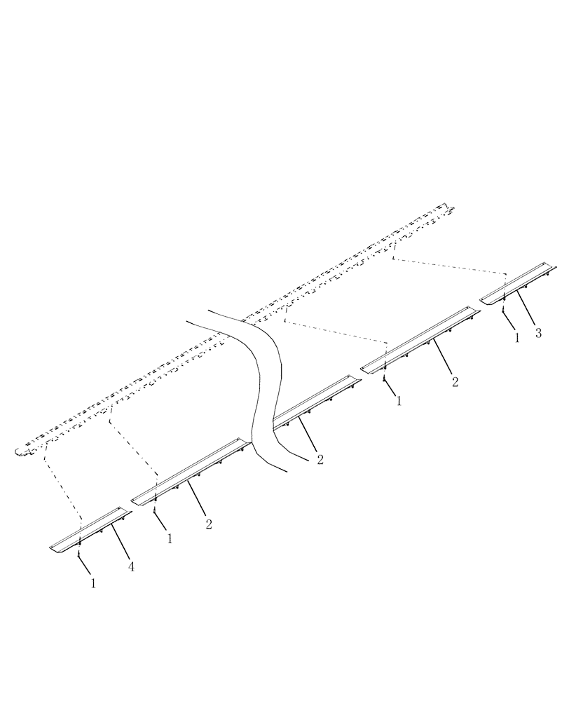 Схема запчастей Case IH DHX211 - (1.08[2]) - CUTTERBAR STEEL SKIDS, FROM PIN K01 2002 (14) - CROP CUTTING