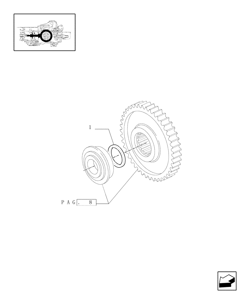 Схема запчастей Case IH MXM175 - (1.32.1/01[13]) - CENTRAL REDUCTION GEARS (03) - TRANSMISSION