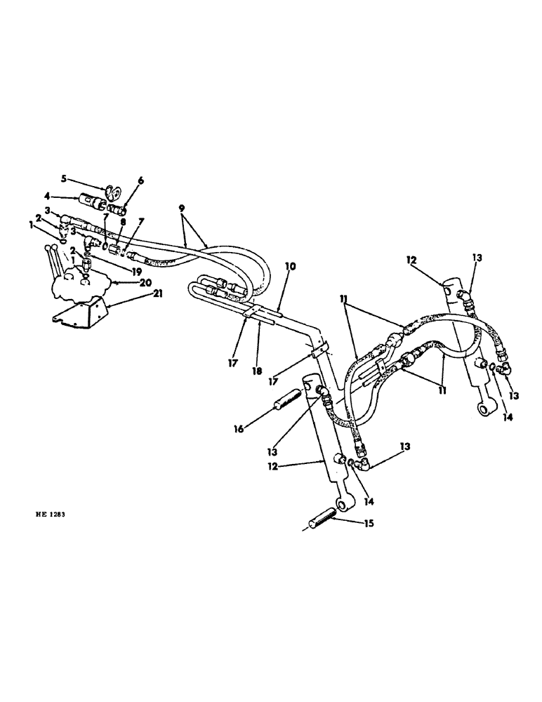 Схема запчастей Case IH 1850 - (C-26) - BUCKET CONTROL HYDRAULIC SYSTEM 