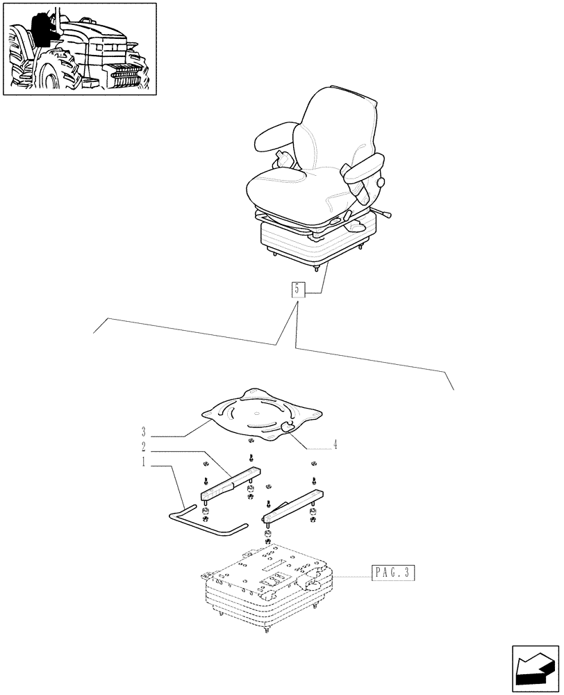 Схема запчастей Case IH MXM120 - (1.93.3/ E[02]) - AIR SEAT WITH SEAT BELT - BREAKDOWN (10) - OPERATORS PLATFORM/CAB