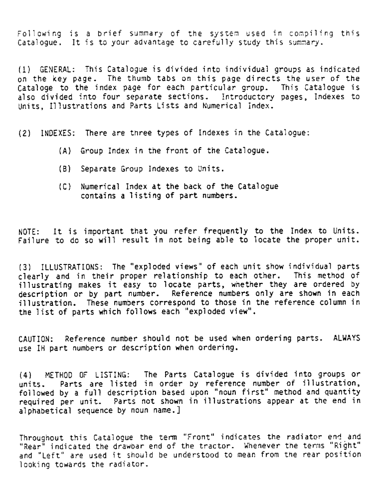 Схема запчастей Case IH D-155 - (0-B) - INTRODUCTION 