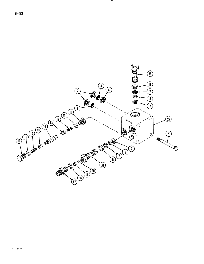 Схема запчастей Case IH 1620 - (6-30) - HYDROSTATIC MOTOR, RELIEF VALVE BLOCK (03) - POWER TRAIN