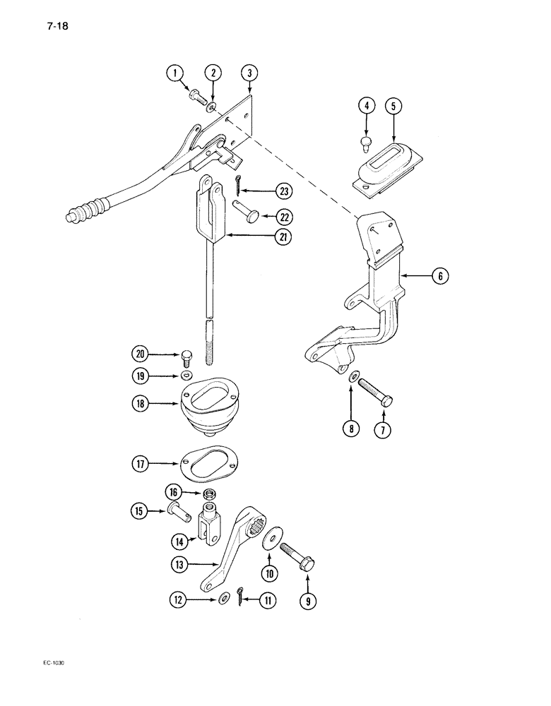 Схема запчастей Case IH 895 - (7-18) - PARK BRAKE LINKAGE, TRACTOR WITH CAB (07) - BRAKES