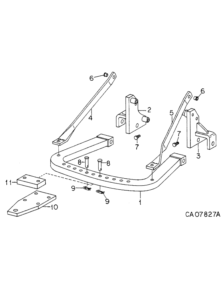 Схема запчастей Case IH 5088 - (09-08) - FRAME, HEAVY DUTY SWINGING DRAWBAR SUPPORT, PART OF HEAVY DUTY SWINGING DRAWBAR (12) - FRAME