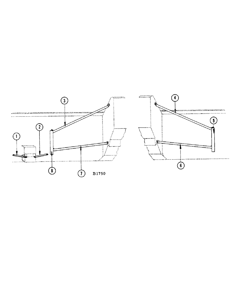 Схема запчастей Case IH 1010 - (092) - FEEDER SPOUT BRACES (60) - PRODUCT FEEDING