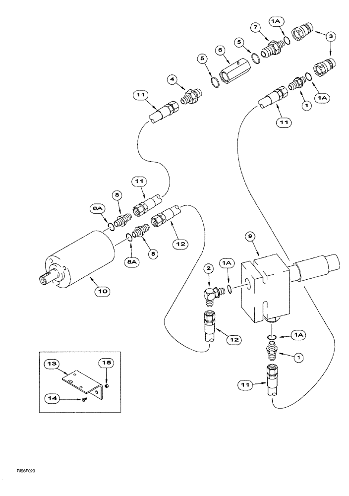 Схема запчастей Case IH AFS - (04-10) - HYDRAULIC CIRCUIT - SINGLE MODULE (35) - HYDRAULIC SYSTEMS