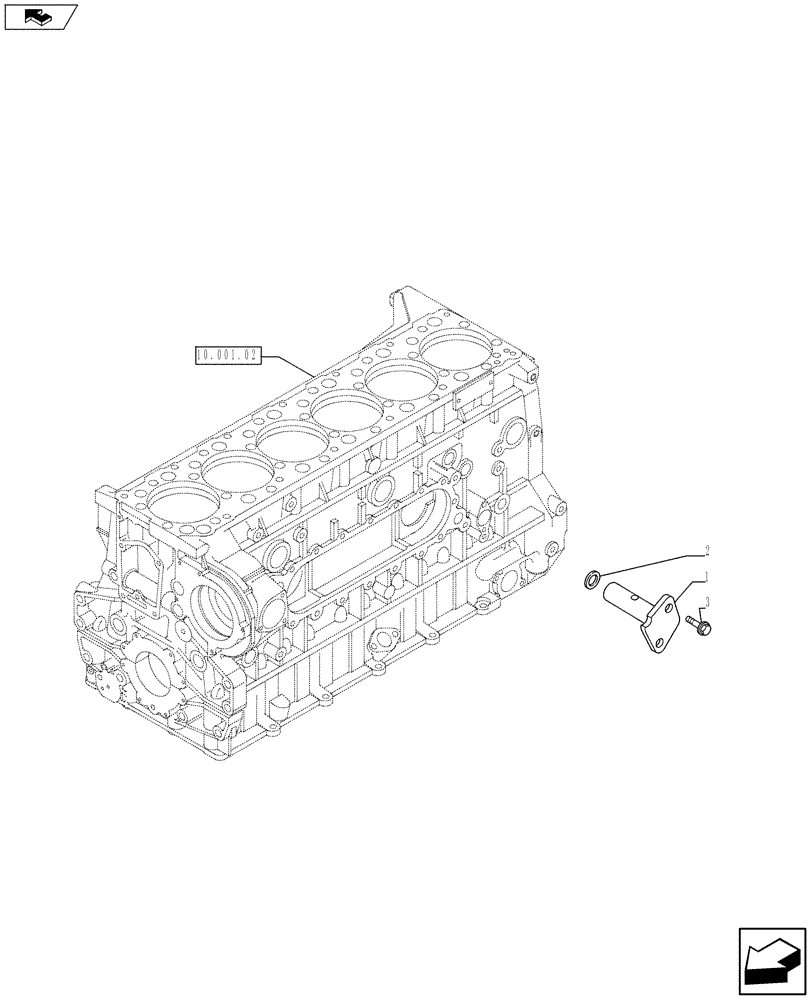 Схема запчастей Case IH F3BFE613E A007 - (10.304.04) - OIL PRESSURE REGULATION VALVE (99459425) (10) - ENGINE