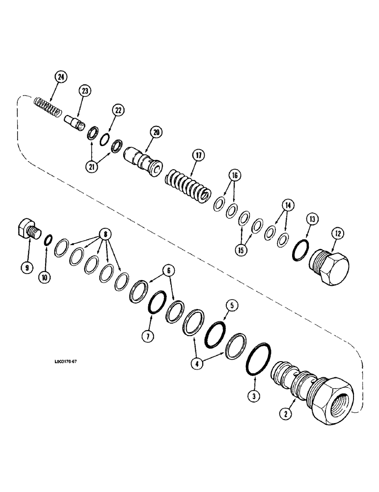 Схема запчастей Case IH 1670 - (8-86) - CYLINDER COUNTERBALANCE VALVE (07) - HYDRAULICS