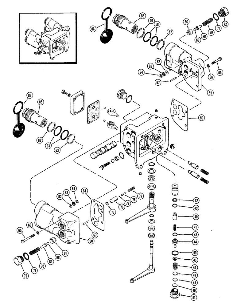 Схема запчастей Case IH 2470 - (360) - A141379 REMOTE HYDRAULIC VALVE, WITH RELIEF VALVE & COUPLERS P.I.N. 8763920 THROUGH 8786557, CONTD (08) - HYDRAULICS