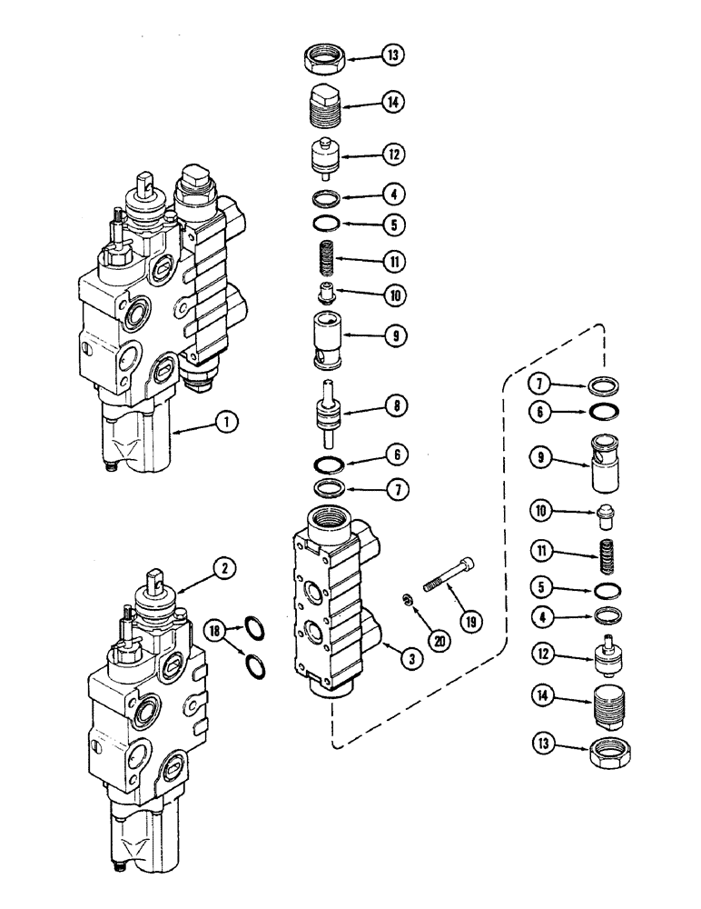 Схема запчастей Case IH 2290 - (8-444) - REMOTE CONTROL VALVE, ADD ON FOR THIRD CIRCUIT, WITH LOCKOUT, WITH LOCKOUT QUANDRANT (08) - HYDRAULICS