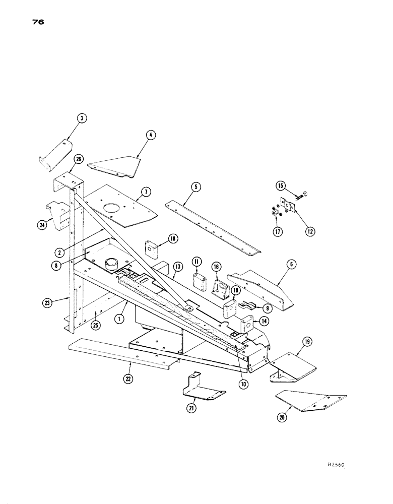 Схема запчастей Case IH 404 - (76) - R.H. OUTER ROW, ROWS 2, 3 AND 4 (58) - ATTACHMENTS/HEADERS