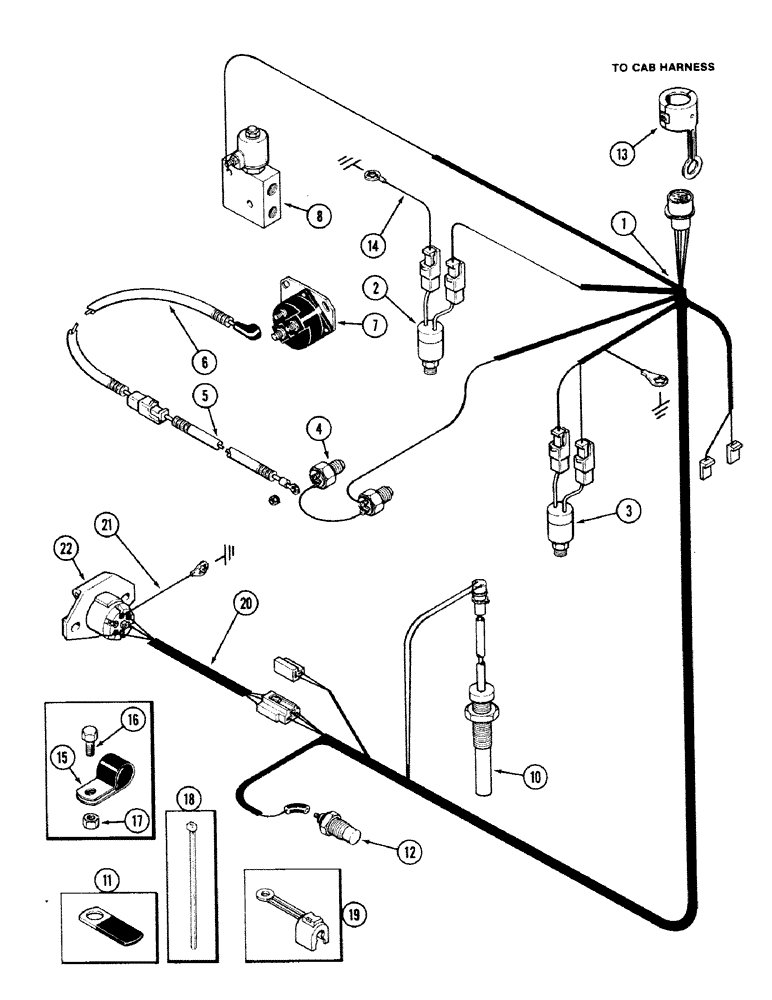 Схема запчастей Case IH 2594 - (4-12) - TRANSMISSION HARNESS (04) - ELECTRICAL SYSTEMS