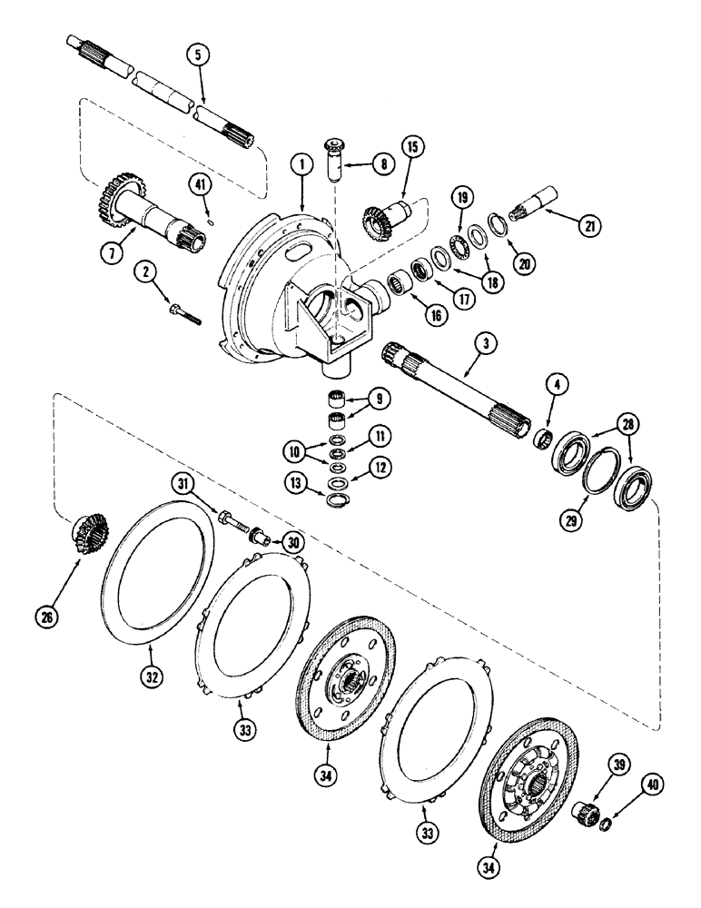 Схема запчастей Case IH 2594 - (6-028) - TORQUE LIMITER AND PUMP DRIVE, 24 SPEED TRANSMISSION (06) - POWER TRAIN