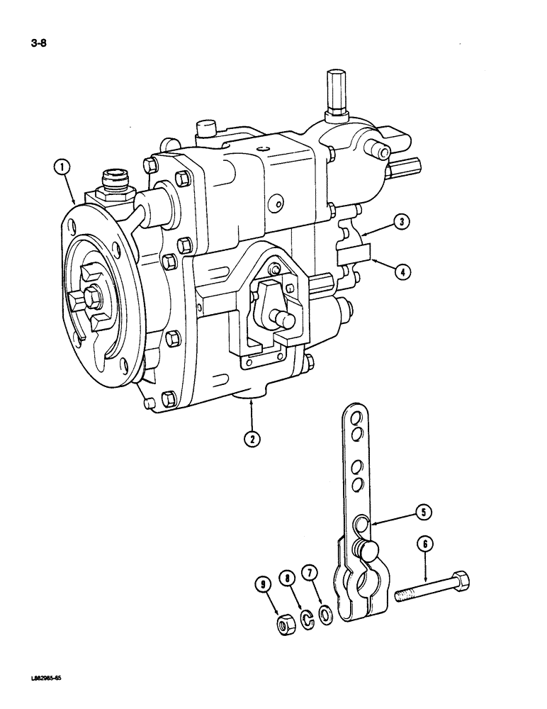 Схема запчастей Case IH 9170 - (3-08) - FUEL INJECTION PUMP, 855 ENGINE (03) - FUEL SYSTEM