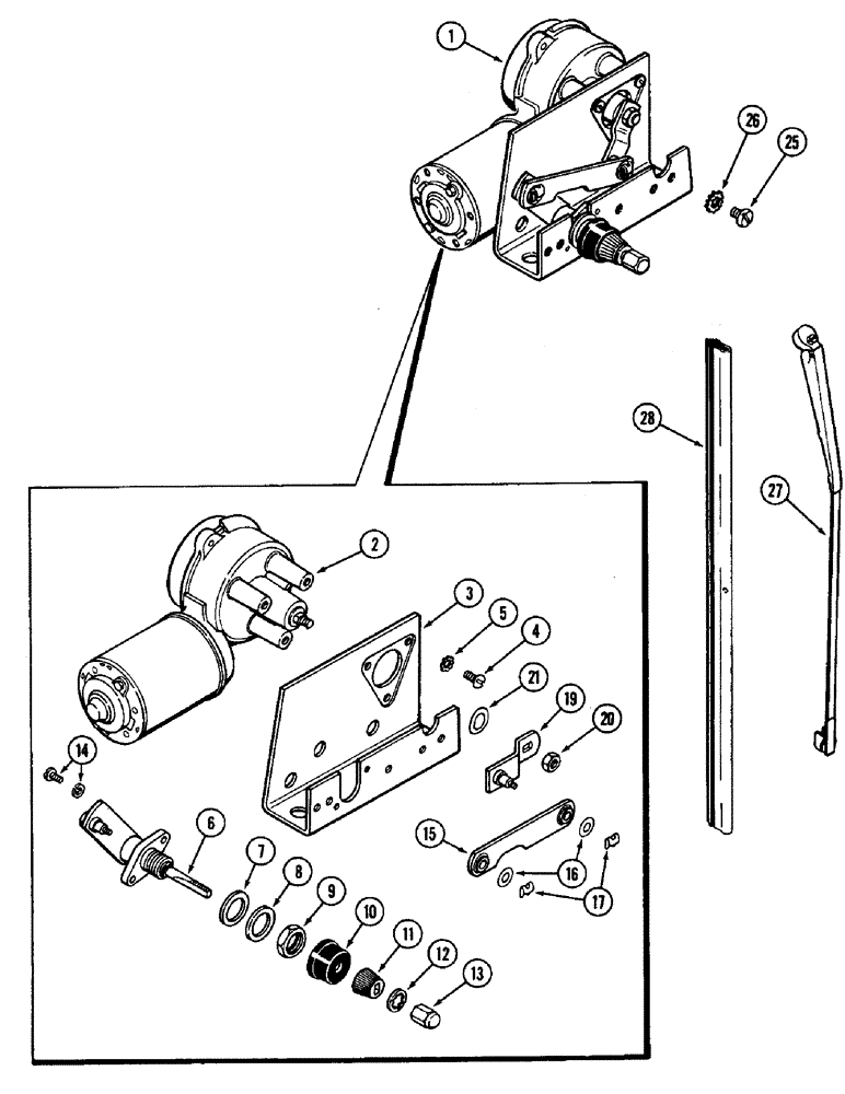 Схема запчастей Case IH 3294 - (9-478) - CAB, WINDSHIELD WIPER (09) - CHASSIS/ATTACHMENTS