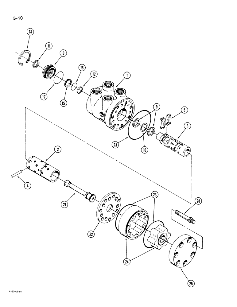 Схема запчастей Case IH 9180 - (5-10) - STEERING CONTROL VALVE (05) - STEERING