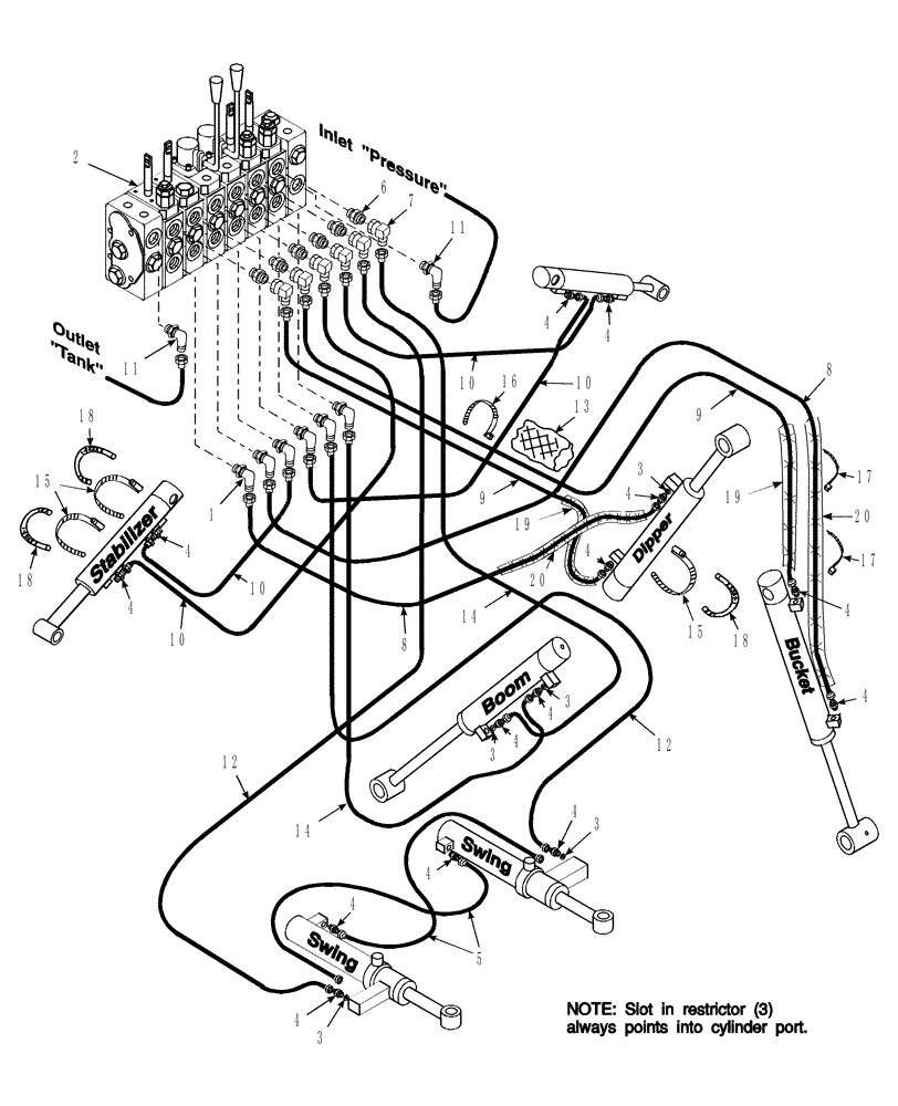 Схема запчастей Case IH 716392006 - (29) - HYDRAULIC HOSES & FITTINGS 